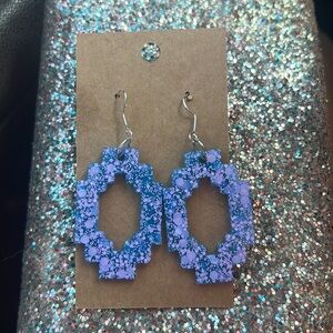 Aztec western glitter earrings handmade
